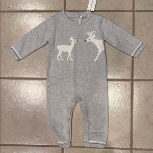 Janie and Jack reindeer romper